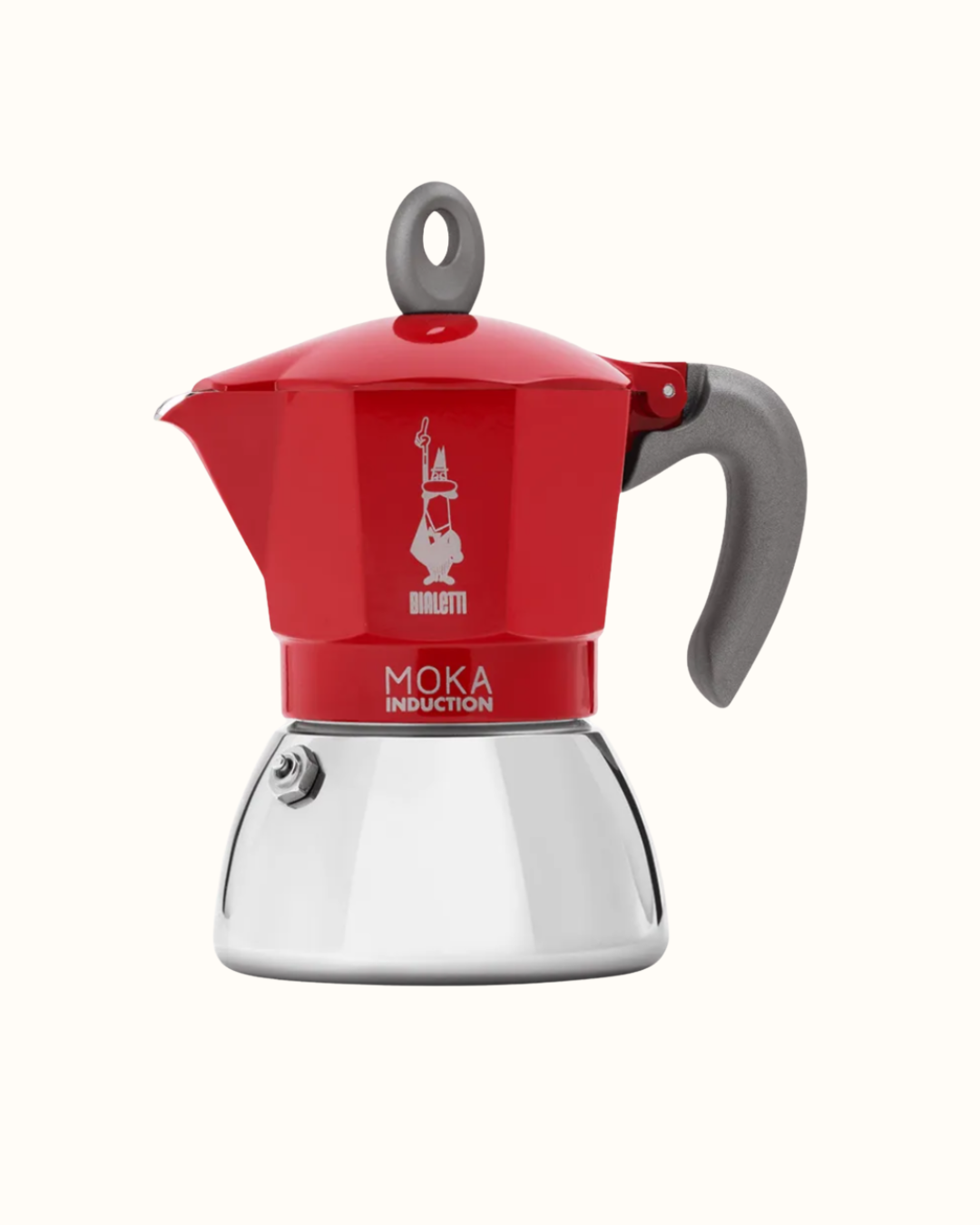 NEW MOKA RED INDUCTION 4 CUPS