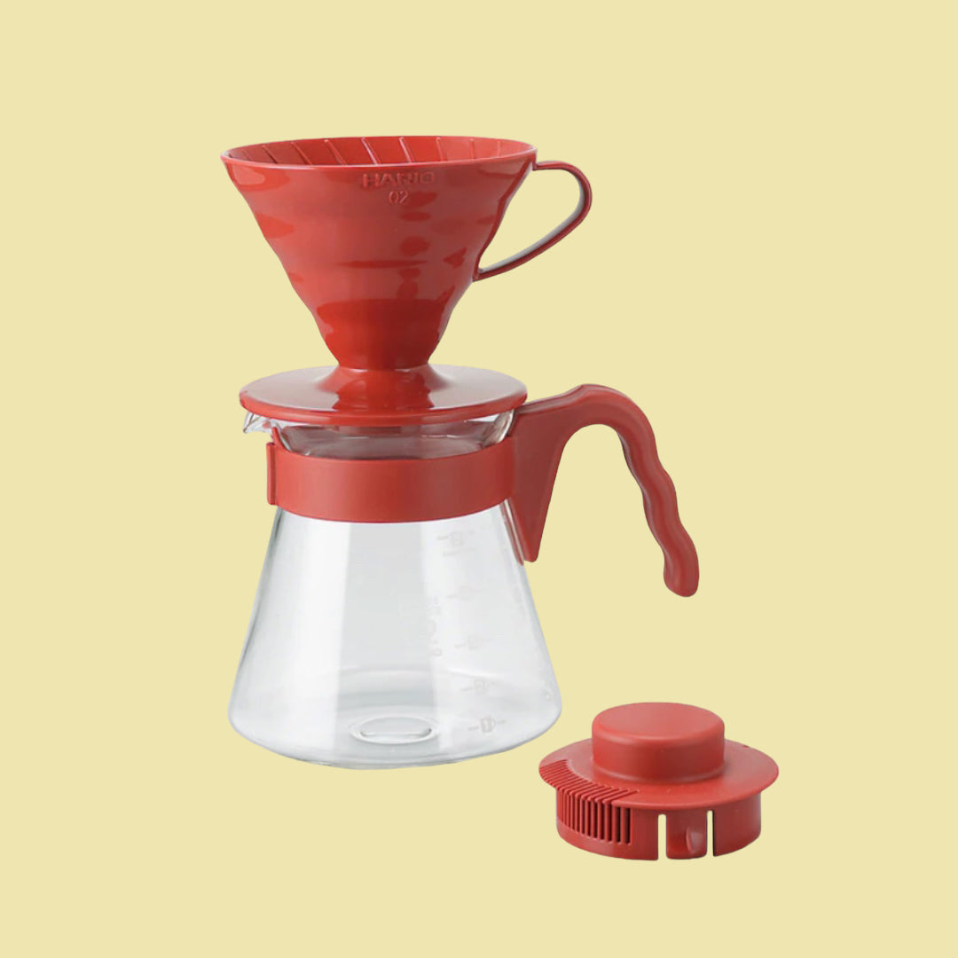 Kit Hario V60 02 Rojo Plástico