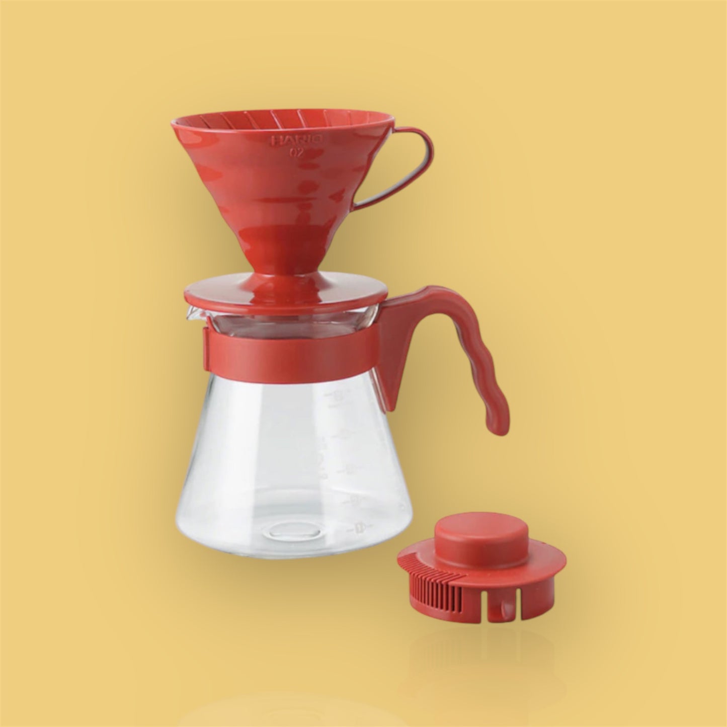 Kit Hario V60 02 Rojo Plástico